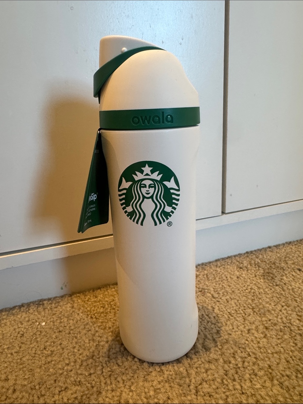 Starbucks x Owala White & Green Insulated Bottle